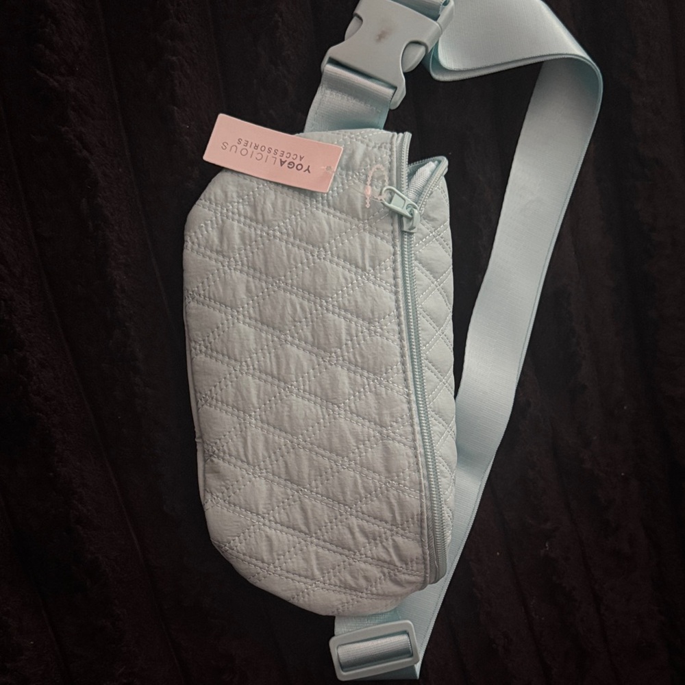 Yogalicious Quilted Pale Blue Crossbody Sling Bag